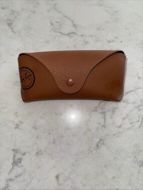 Ray-Ban Tan Brown Textured Sunglasses Pouch